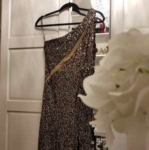 Floor length sequin gown